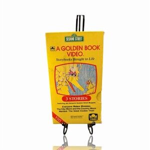 Sesame Street 3 Sesame Street Stories VHS 1985 Golden Book Video w/